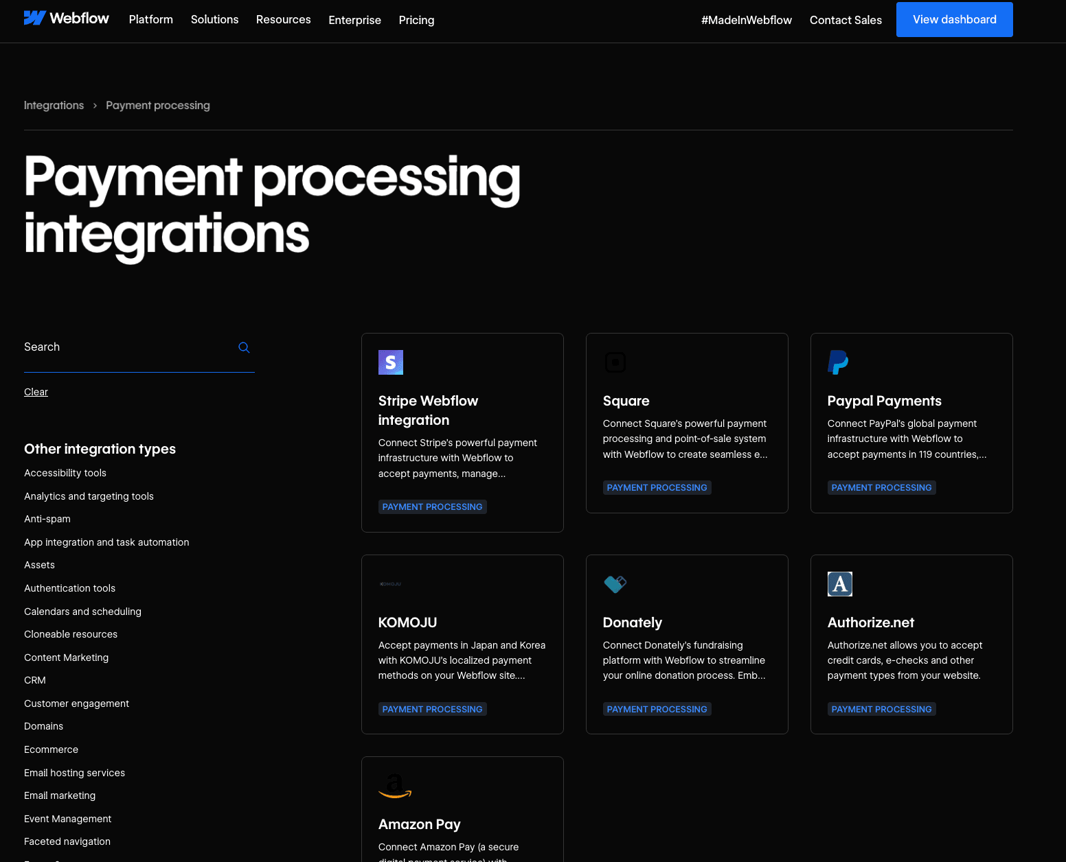 Webflow — after