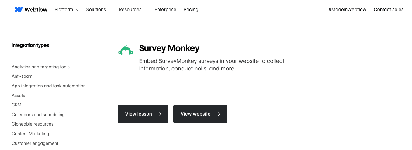 Webflow — before